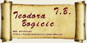 Teodora Bogičić vizit kartica